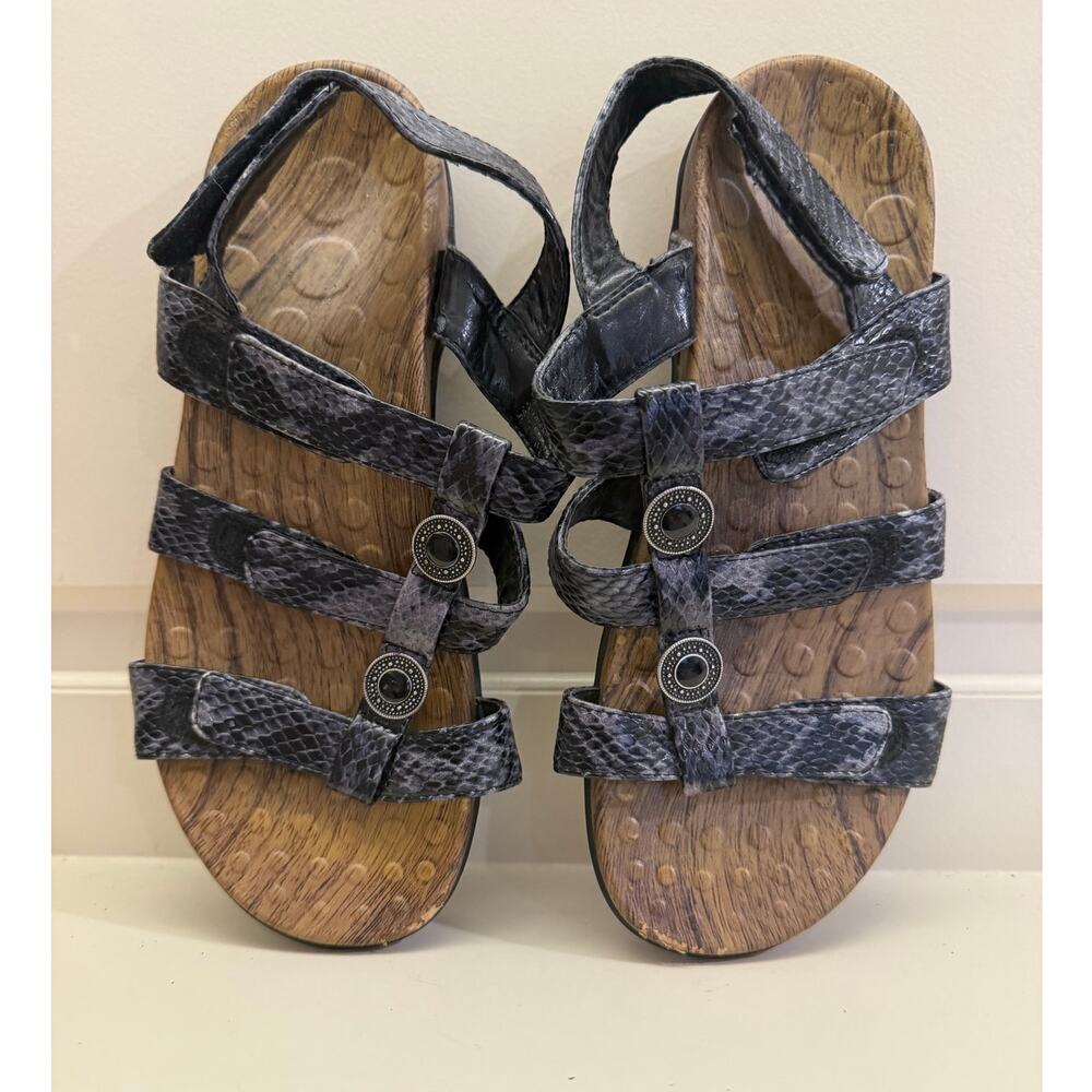 Women's Orthaheel Yasmin II Sandals Orthopedic support size 9 slate snake